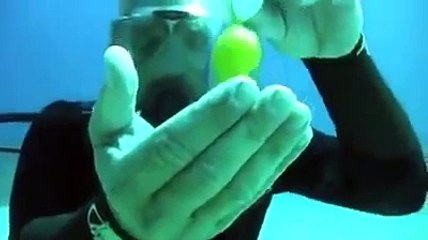 العجائب والغرائب شاهد شكل البيضه عند كسرها تحت البحر