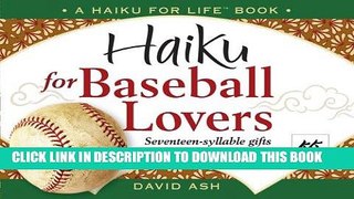 [DOWNLOAD] PDF Haiku for Baseball Lovers Collection BEST SELLER