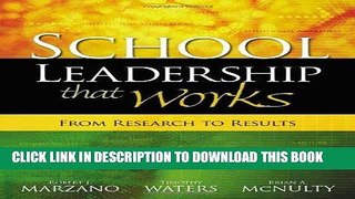[FREE] EBOOK School Leadership That Works: From Research to Results BEST COLLECTION