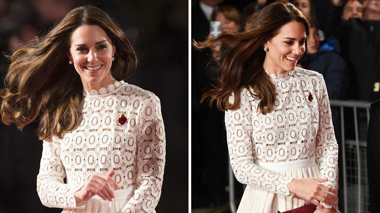 Kate Middleton Wows in White for London Movie Premiere