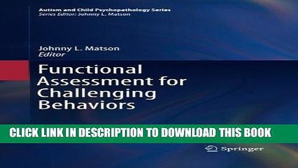 Ebook Functional Assessment for Challenging Behaviors (Autism and Child Psychopathology) Free Read