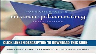 Ebook Fundamentals of Menu Planning Free Read