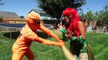 Poison Ivy Vs Orange Spiderman In Real Life SuperHero part4