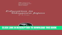 [FREE] EBOOK Education in Tokugawa Japan (Michigan Classics in Japanese Studies) BEST COLLECTION