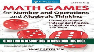 [FREE] EBOOK Math Games for Number and Operations and Algebraic Thinking: Games to Support