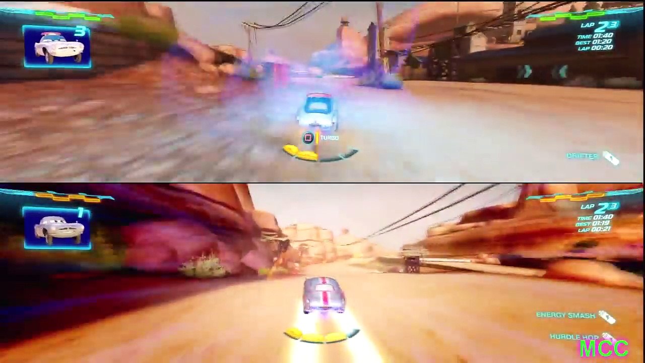 PS3 Cars 2 Game FINN UNION JACK vs FINN AIRPORT SECURITY Race By Disney Cars Toy Club