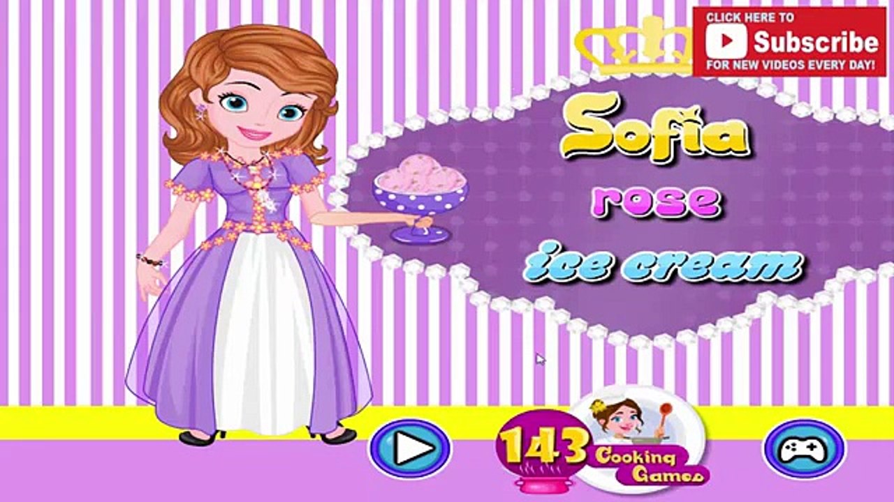 Sofia the First Rose Ice Cream Making