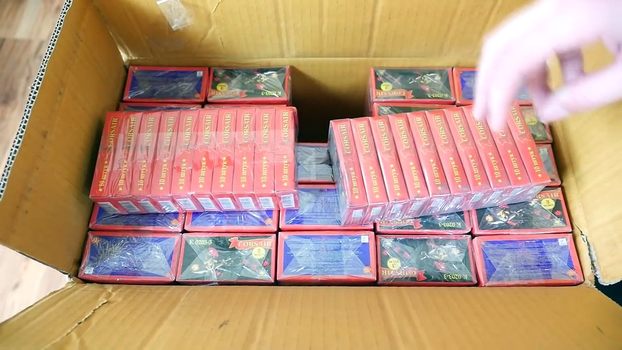 Explosive Test with 10 000 Firecrackers