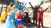 Baby Elsa Wonder Woman KIDNAPPED Venom Hulk Blue Spiderman Frozen Elsa Ironman Funny Prank
