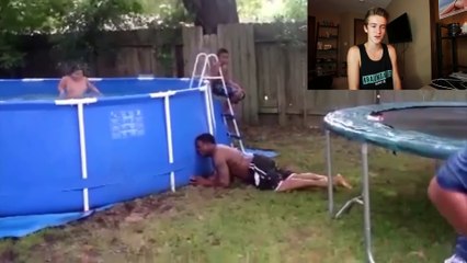 REACTING TO BAD TRAMPOLINE FAILS!