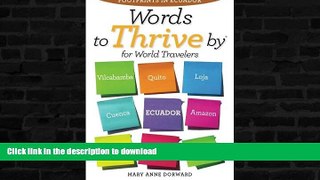 FAVORITE BOOK  Words To Thrive By for World Travelers: Footprints in Ecuador (Volume 2)  BOOK