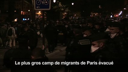 Paris: Evacuation d'un campement  de 3.000 migrants