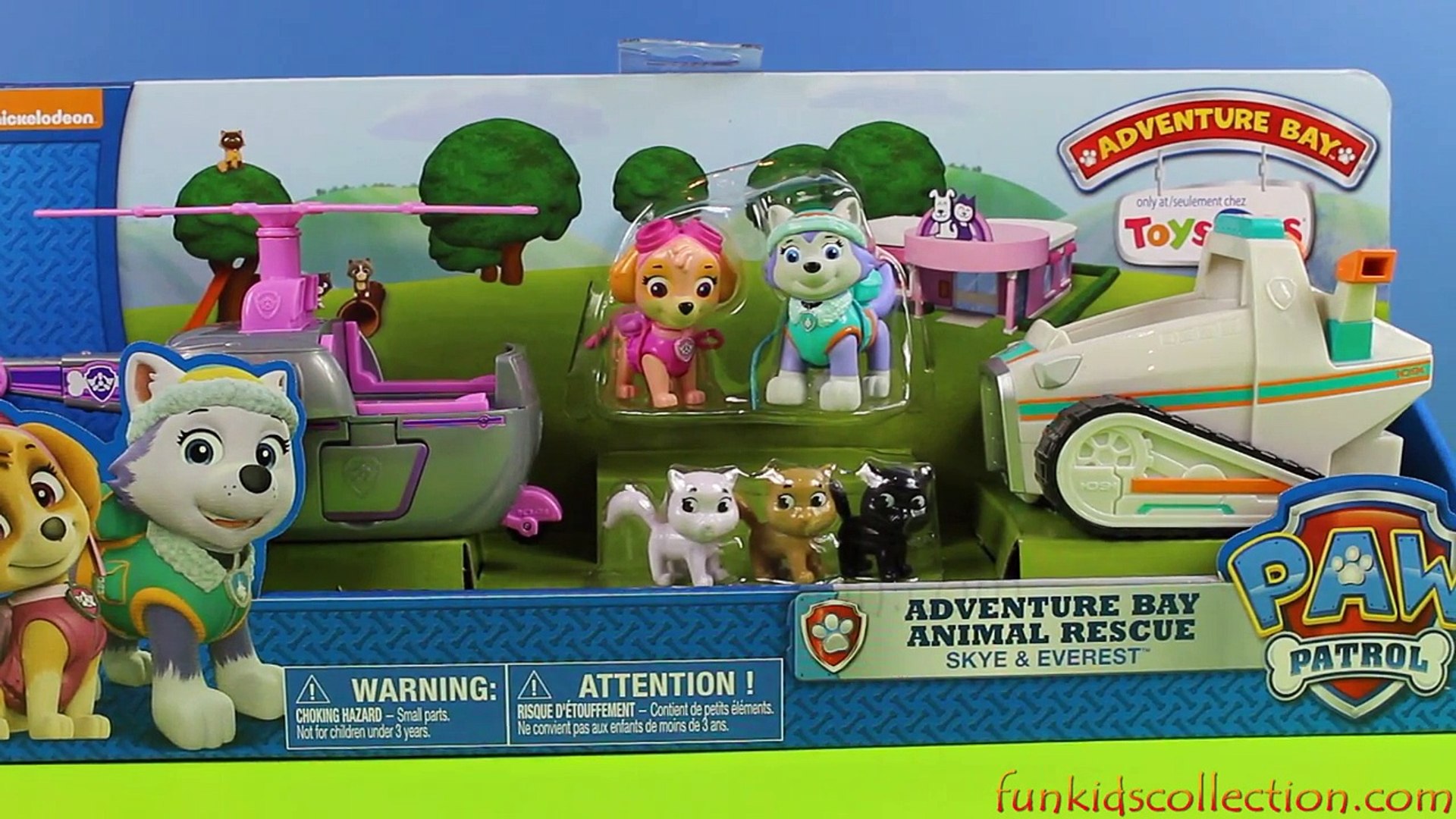 paw patrol adventure bay animal rescue skye and everest
