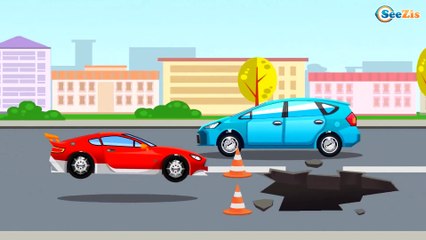 Гоночный автомобиль в Городе | Мультфильм для детей | Мультики про машинки