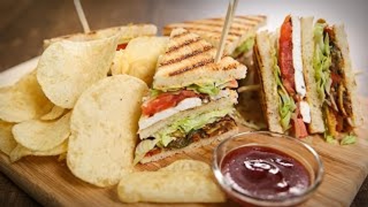 Veg Club Sandwich Recipe | Quick Breakfast / Tiffin / Snack Recipe | The Bombay Chef - Varun Inamdar