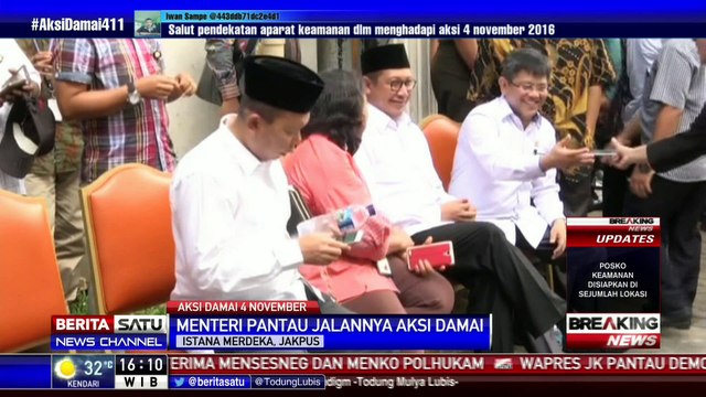 Wiranto Bersama Sejumlah Menteri Pantau Aksi Damai 4 November