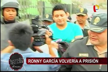 Ronny García podría volver a prisión