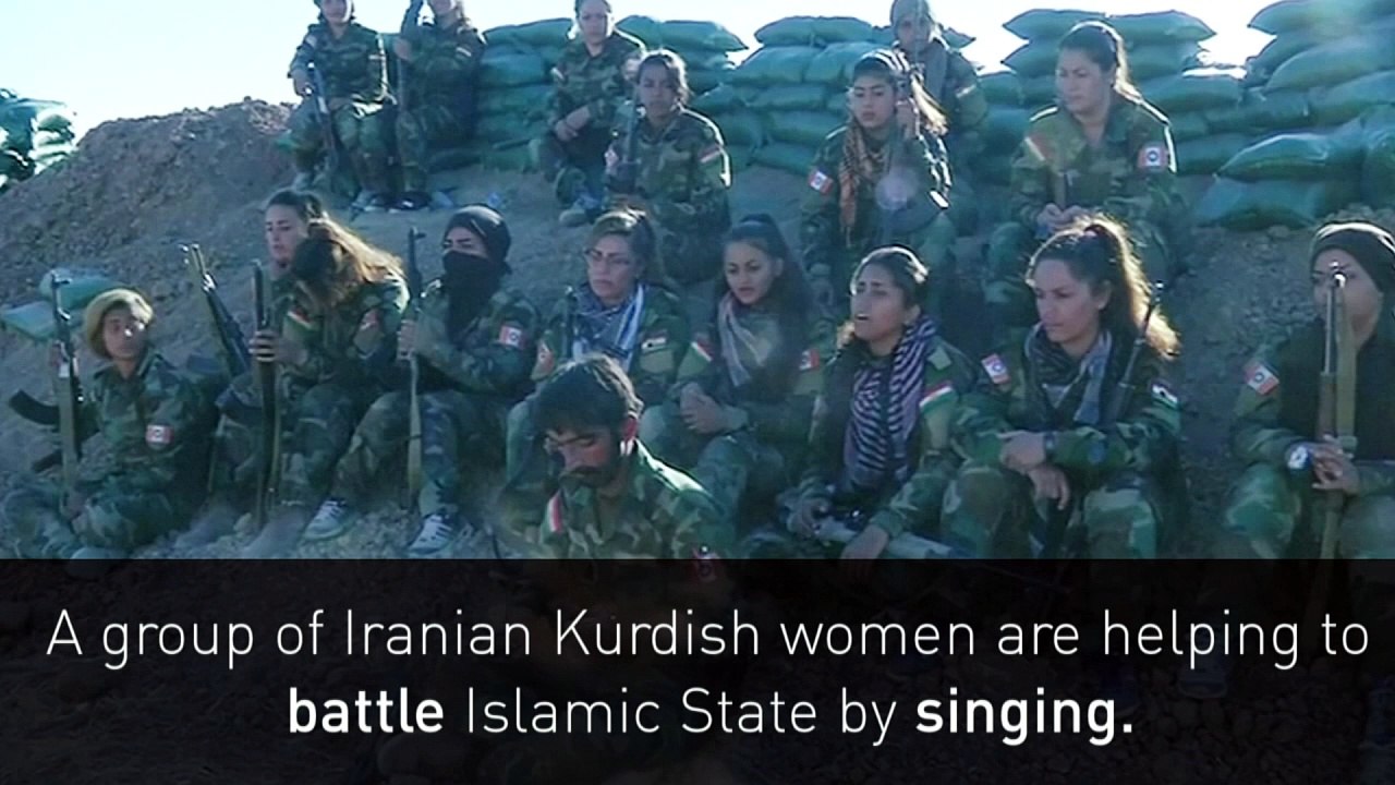 Iranian Kurdish women battle IS with songs