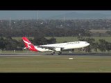 Qantas Plane With New Logo Makes Debut Landing at Melbourne Airport