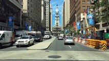 Driving Downtown - Broad Street - Philadelphia Pennsylvania USA