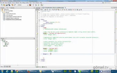 PHP EgitimSeti 20 - Değişkenlerin Ekrana Yazdırılması 5