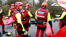 Saint-Quentin :  exercice de sauvetage  de personnes  dans le marais d'Isler