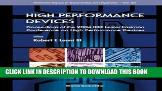 Read Now High Performance Devices - Proceedings of the 2004 IEEE Lester Eastman Conference