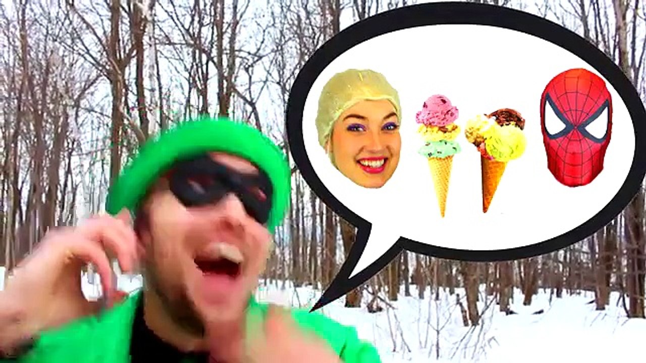 Spiderman, Frozen Elsa & Anna vs The Riddler - Anna Saves Elsa! Fun Superhero Movie in Real Life ׃)