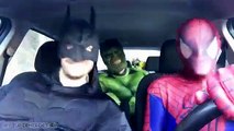 Superheroes Dancing in a Car׃ Spiderman, Batman & Hulk Funny Movie in Real Life
