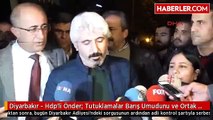 Diyarbakır - Hdp'li Önder: Tutuklamalar Barış Umudunu ve Ortak Yaşam Idealini Sıfırlayacak
