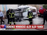 Alev Alev Yanan Minibüsteki Öğrenciler Şoförün dikkati sayesinde kurtuldu