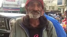 Amazing Pakistani Talented Homeless Old Man who speaks English in Karachi