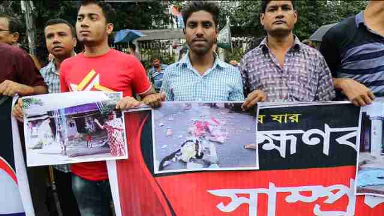 Minorías religiosas protestan por ataques contra hindúes en Bangladesh