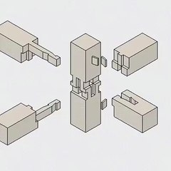 قبل اختراع المسامير والمفاصل الحديدية؛ ابتكر... - العمارة و الفنون Archi_Arts