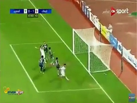 بالفيديو.. الغضنفر يتقدم للزمالك أمام المصرى بالهدف الأول