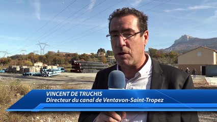 D!CI TV : Sisteron : Le pompage de l'eau des Prayaous vu de haut en bas