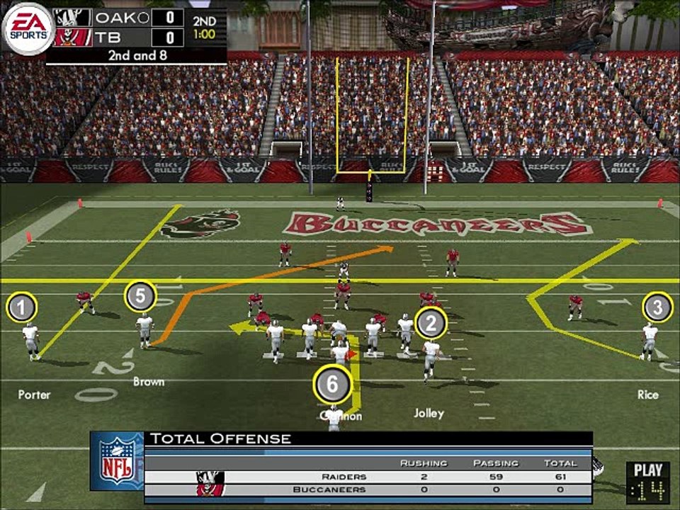 TD Porter vs Tampa Bay Madden NFL 04