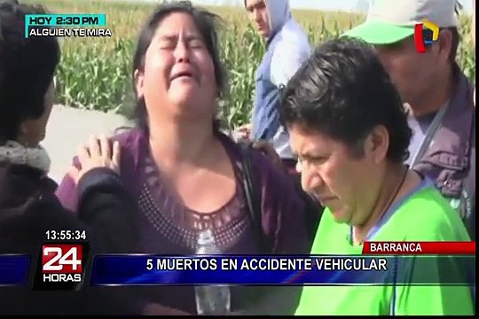 Barranca: cinco muertos en accidente de tránsito