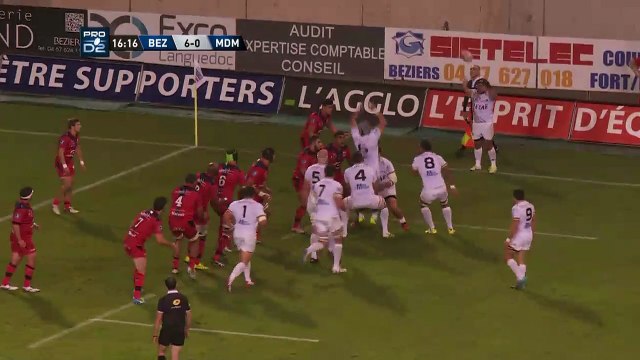 SITE OFFICIEL STADE MONTOIS RUGBY -ESSAI MUZZIO - BEZIERS vs SMR