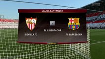 Sevilla FC vs FC Barcelona Fifa 17 Liga Santander Gameplay HD Jornada 11 Simulación previa