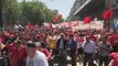 Dilma Rousseff asiste a marcha sindical del PIT-CNT en Montevideo