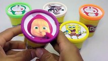 Play and Learn Colours with Play Dough Doraemon Surprise Toys Minions, Hello kitty and Creative Kids