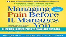 [READ] EBOOK Managing Pain Before It Manages You, Fourth Edition ONLINE COLLECTION