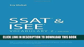 Ebook SSAT   ISEE Vocabulary 2, Edition 1 Free Download