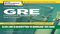 Best Seller Cracking the GRE Chemistry Subject Test, 3rd Edition (Graduate School Test