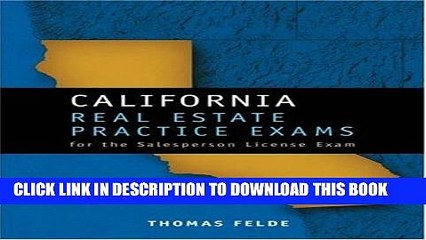 [BOOK] PDF California Real Estate Practice Exams for the Salesperson CD-ROM Collection BEST SELLER