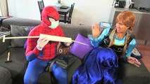 Pregnant Frozen Elsa vs Pregnant Frozen Anna Sick vs Spiderman Doctor, Joker! Superhero Fun