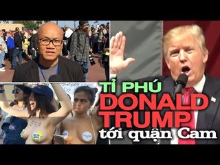 Trump rally in Costa Mesa. Tỉ phú Donald Trump tới quận Cam vận động.