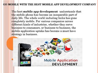 mobile app development india