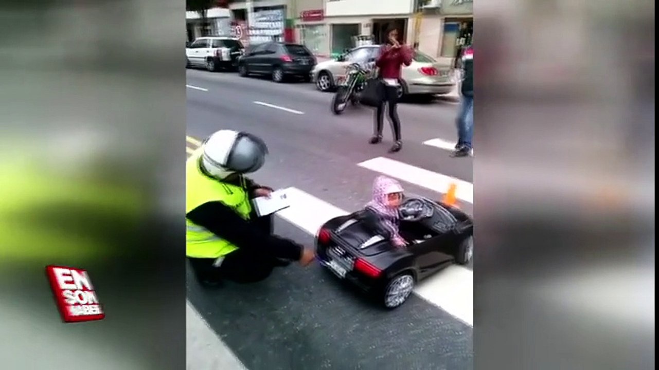 Yaya geçidini kapattığı için ceza yiyen ufaklık